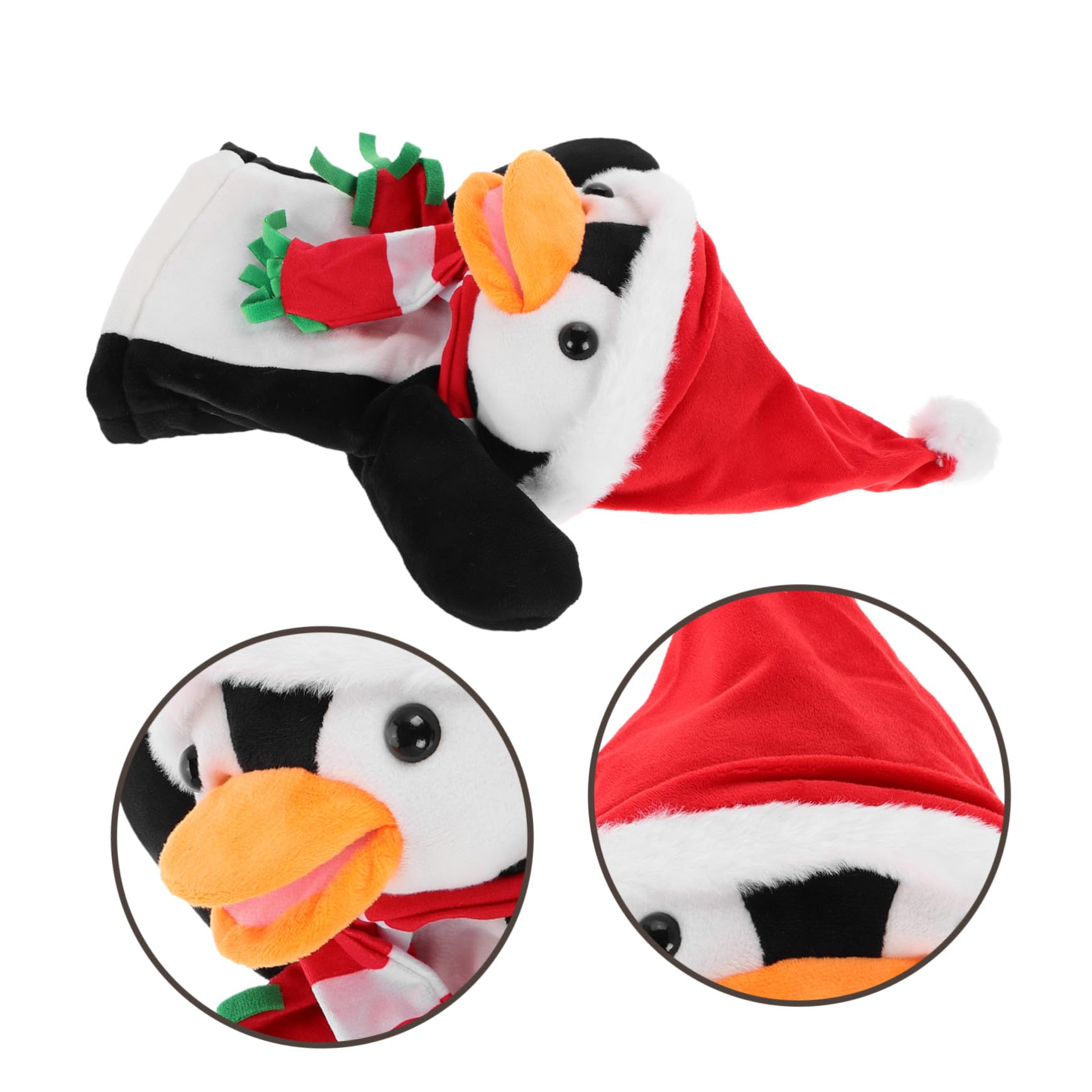 FRCOLOR 5 Piezas Marioneta de Mano Pingüino Navideña de Peluche Marionetas de Dedo Encantadoras para Interactivos y Cuentos para Niñas