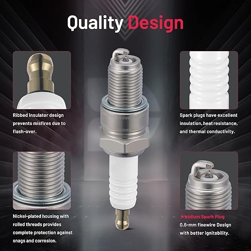 Miniatura 126 de BDFHYK Juego de 4 bujías de iridio compatibles con CL EL Integra 200 Sebring Avenger Caliber Journey Accord Civic Odyssey Compass Soul Spectra B2600