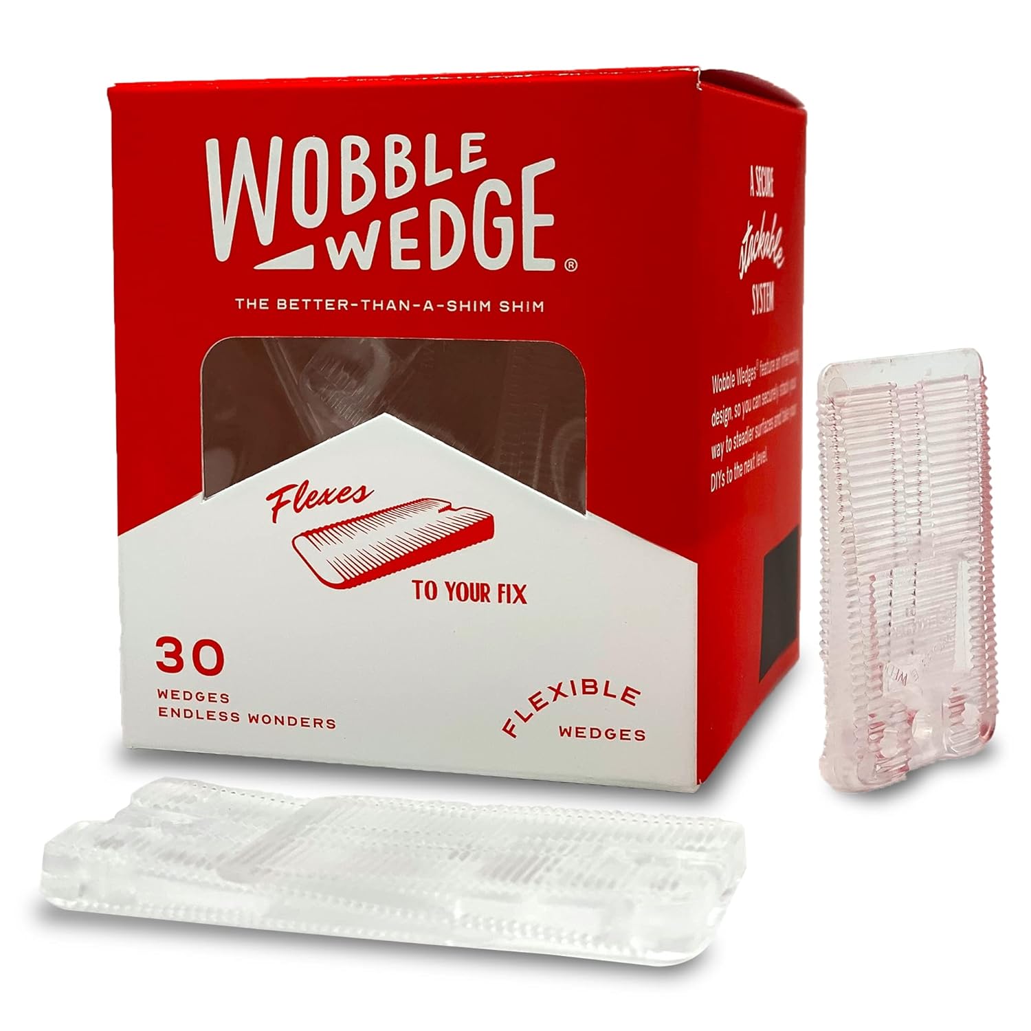 Super Cheap 🛒 Wobble Wedges Flexible Plastic Shims, 30 Pack - Multi-Purpose Shim Wedges for Home Improvement and Work - Plastic Wedge, Table Shims, Toilet Shims, and Furniture Levelers - Clear Wedges, Leveling Feet