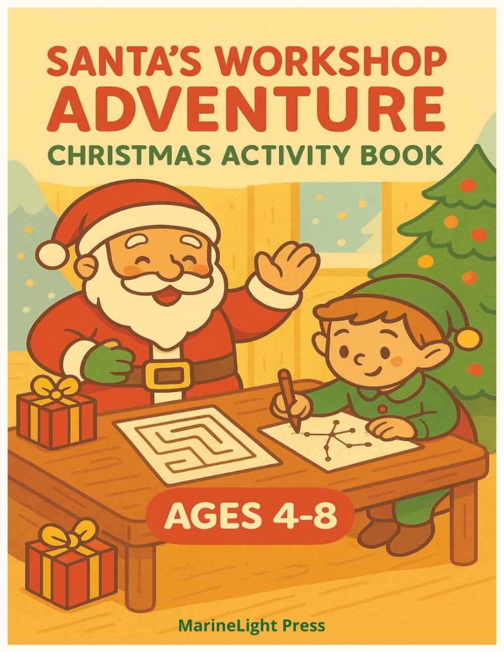 Santa’s Workshop Adventure: Christmas Activity Book for Ages 4–8 (Puzzle Power Series)
