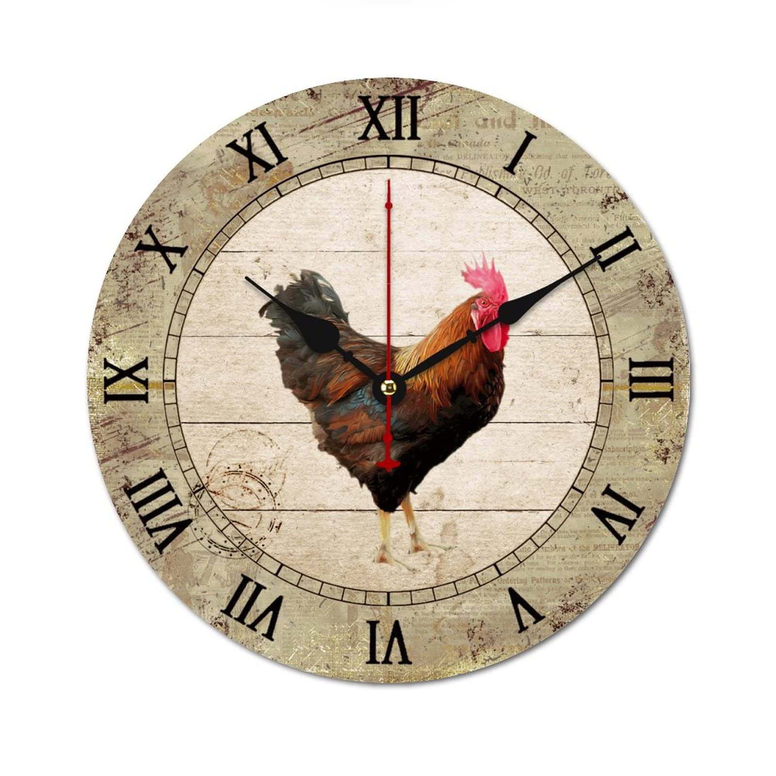 Horloge murale rétro coq cadeau parfait amateurs de poulet