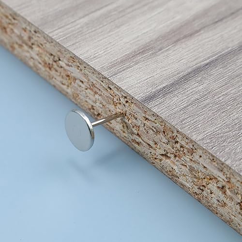 Miniatura 6 de 100 tachuelas de tapicería de cabeza plana, decoración de muebles para el hogar, clavos de tapicería, tachuelas para pulgar, tono plateado (0.433 in