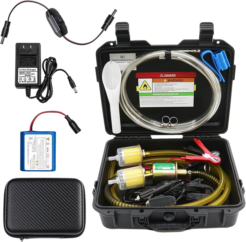 Bomba elétrica de transferência de combustível FACFUEL 12 V, 113,6 L/h – Kit portátil