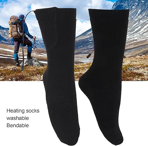 Miniatura 2 de plplaaoo - Calcetines calefactores, calcetines eléctricos lavables, calcetines térmicos cómodos y flexibles para hombres y mujeres, calcetines