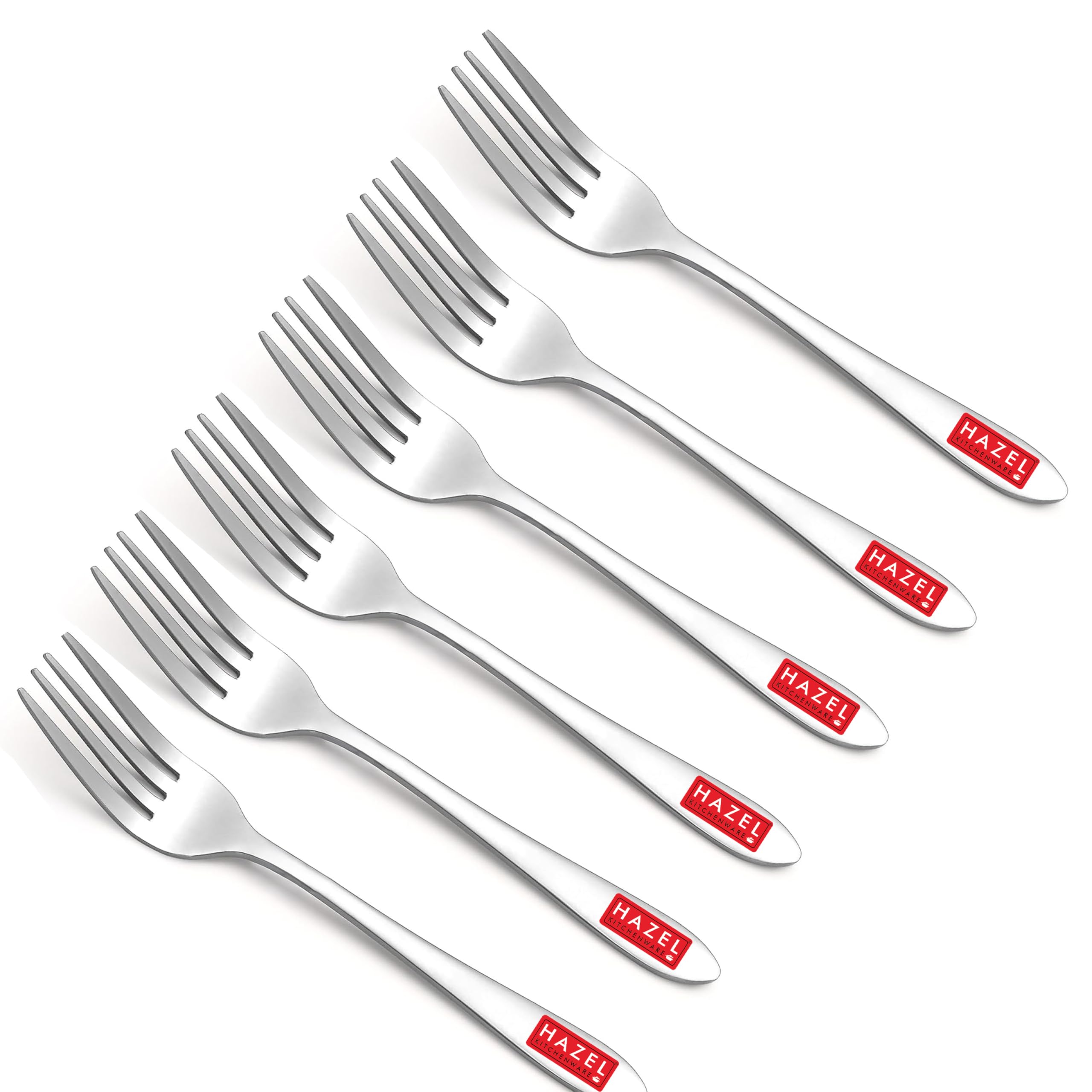 HAZEL Stainless Steel Fork Set of 6 | 16cm Rust-Resistant Cutlery Forks | Durable, Polished Table Forks for Dining & Kitchen Use 1