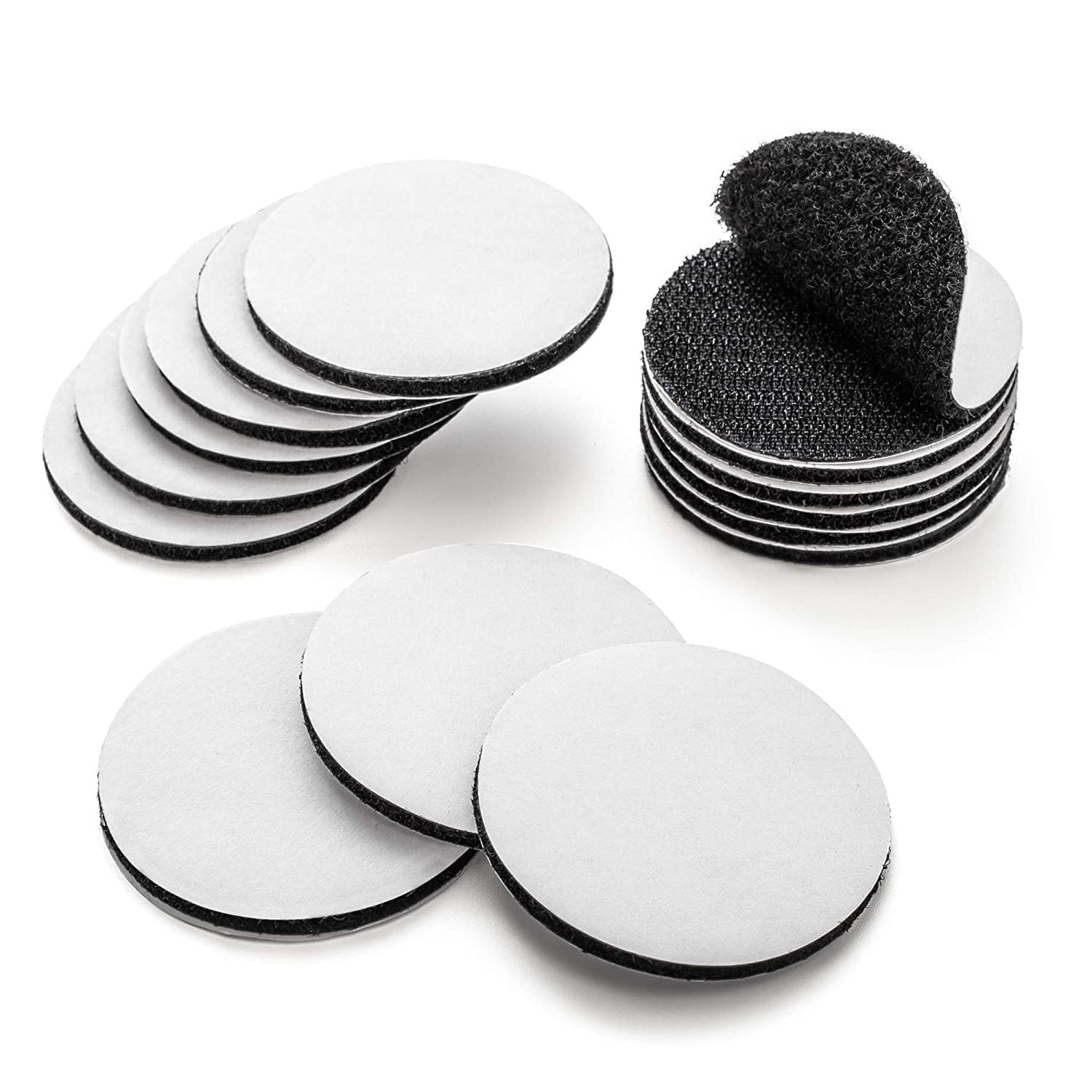 Interlocking Hook Tape Stickers for Carpets Mats Rugs Bed Sheets Pillows Sofa Mattress Couch Blankets, 2inch/5cm Non Slip Velvet Loop (Pack of 5)