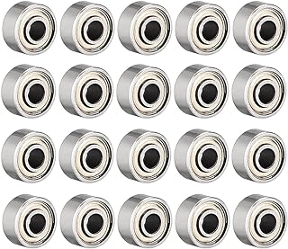 uxcell 693ZZ Deep Groove Ball Bearing Double Shield 693-2Z 2080093, 3mm x 8mm x 4mm Carbon Steel Bearings (Pack of 20)