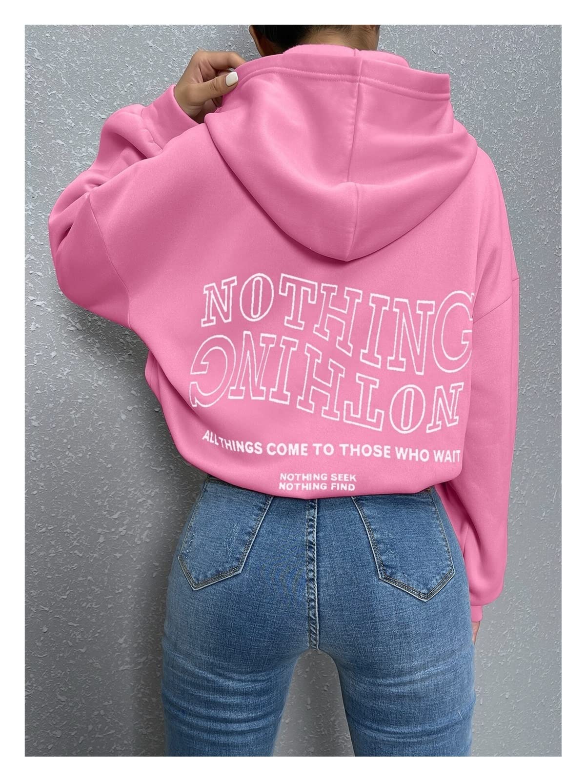 Sweat-shirt à capuche femme rose pour vos moments de détente et sorties décontractées