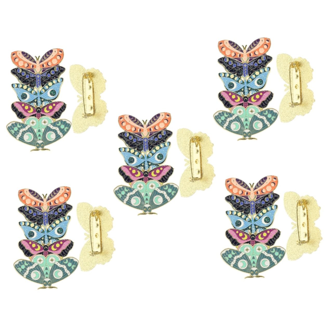 FOMIYES Teiliges Emaille Pin Set Retro Broschen Für Kleidung Rucksack Hüte Stilvolle Metallabzeichen Mit Niedlichem Schmetterlingsdesign Langlebig Elegant