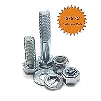 Vista 2 de Surtido de 1275 piezas de cierre de rosca gruesa de grado 5 - Tornillos hexagonales, tuercas hexagonales, arandelas planas y arandelas de bloqueo