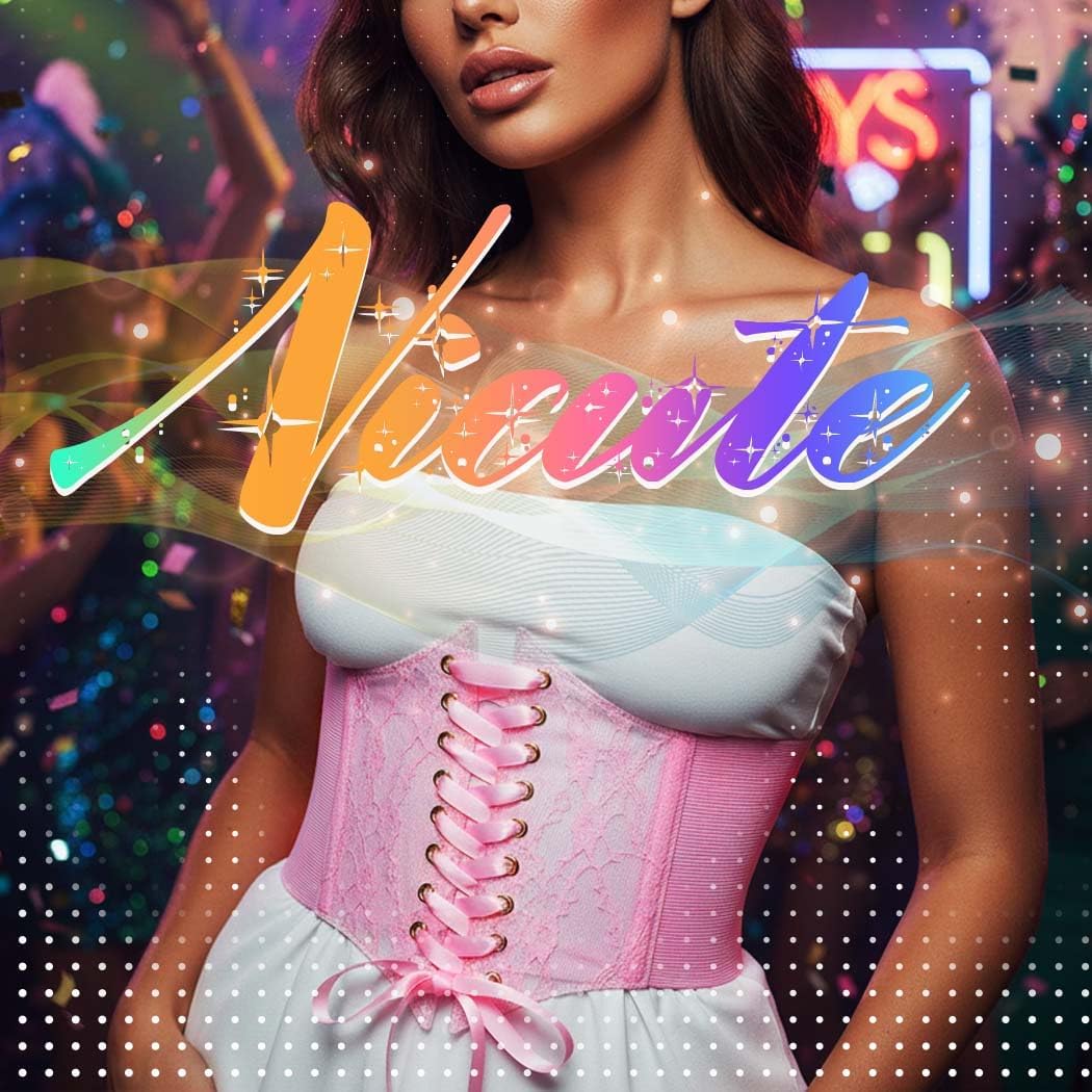 Nicute Wide Corset Dress Belt Women Elastic Lace Waist Belt Tied Waspie Waist Cinch for Women - Image 5