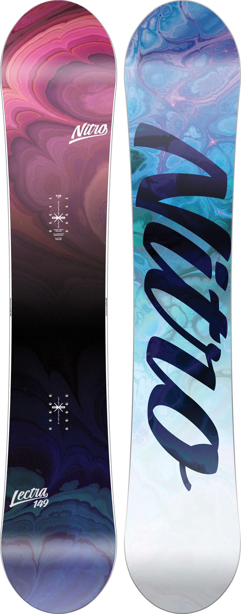 Nitro Snowboards Damen LECTRA BRD ´23, Allmountainboard, Directional, Flat-Out Rocker, All-Terrain