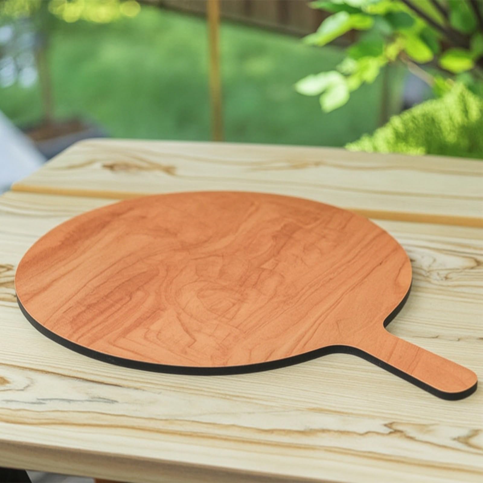 Pizza Serving Board Tagliere Pizza Rotondo Asse da Taglio Vassoio da Portata in Fibra di Legno Maneggevole E Sottile per Affettare E Porzionare Adatto a Uso Domestico Pizzeria Eventi