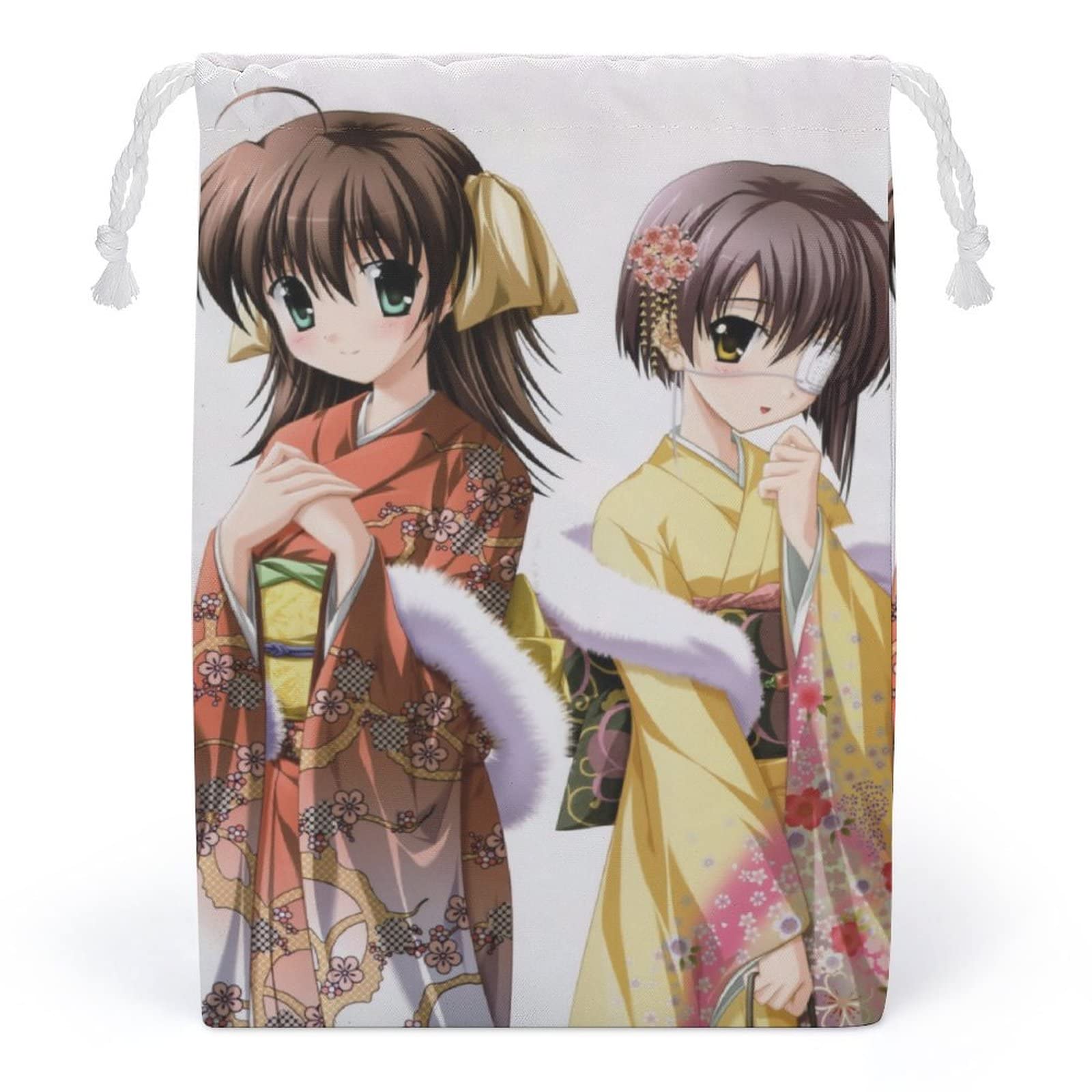 Amazon｜宮村みやこ 新藤千尋 巾着袋 かわいい 収納ポーチ 小物 食物 給食袋 小物入れ 収納袋 おしゃれ ロープ収納袋 携帯用 ギフト  12*18cm｜ランチバッグ・ランチ巾着・ランチベルト オンライン通販