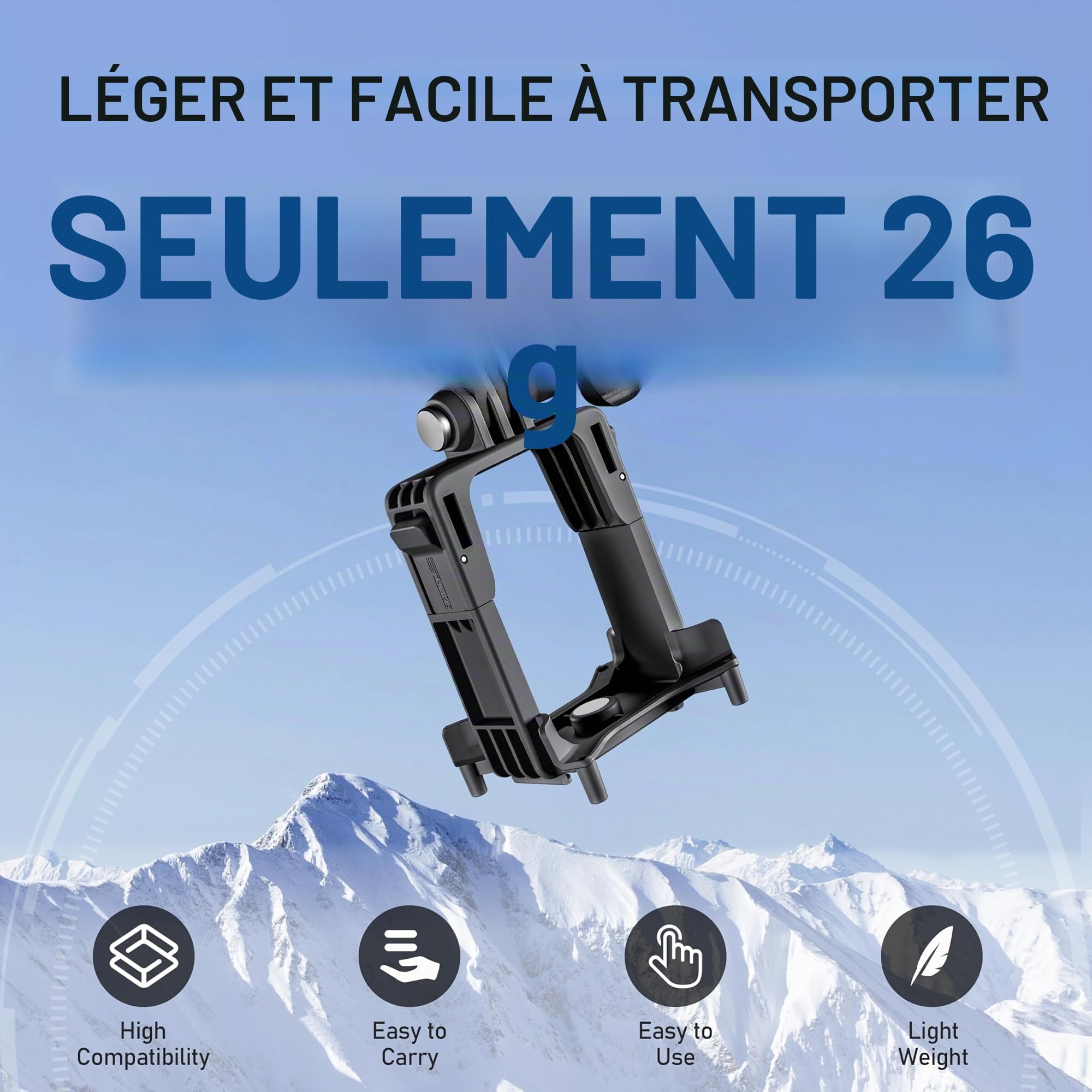 STARTRC Support de caméra Avata 2 pour DJI Avata 2/Action4, pour Gopro, pour Insta360 X4/X3/Ace Pro, Support de caméra de Sport Multifonctionnel Accessoires