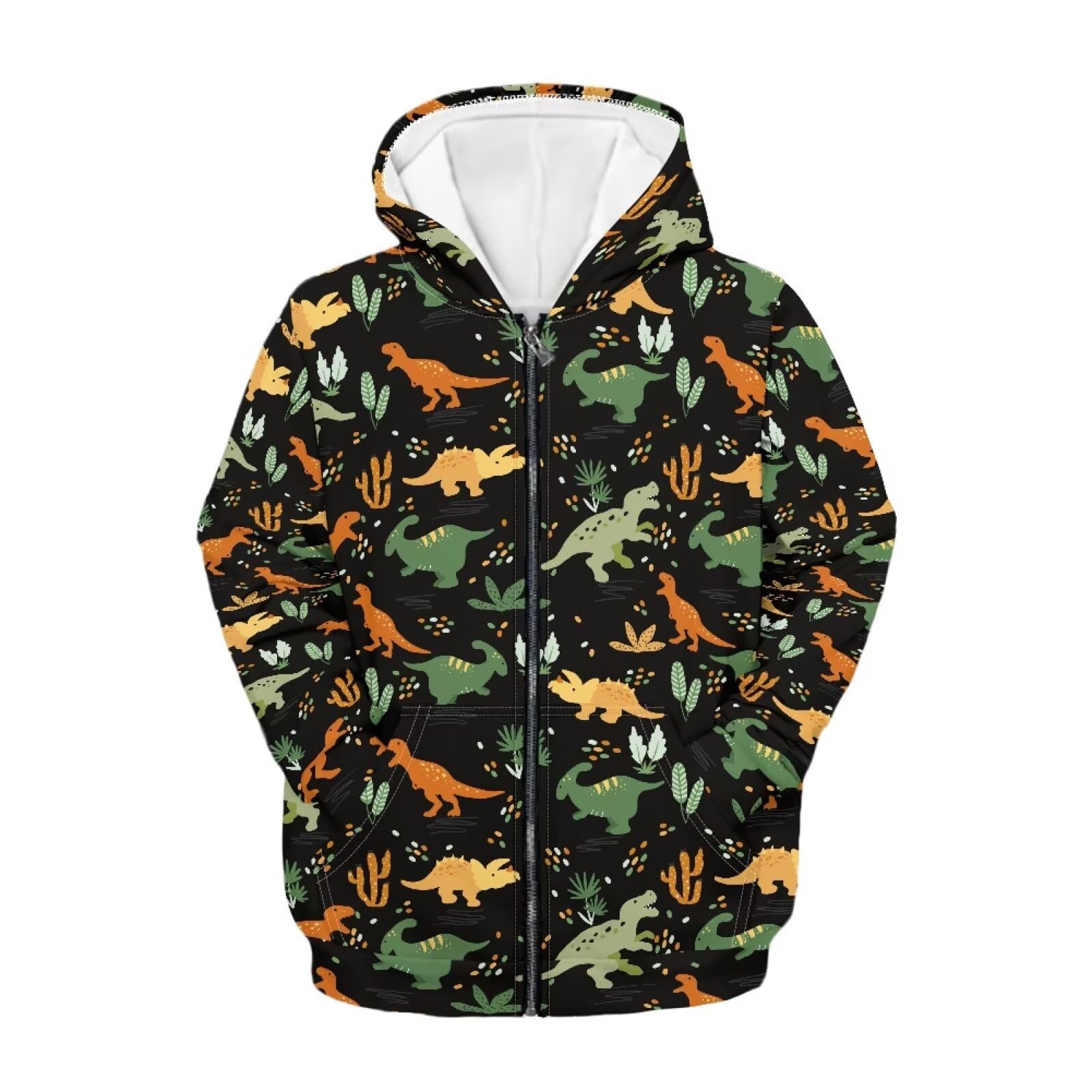 Zipper Hoodie for Kids Full Zip Up Sweatshirt Active Coat Hooded Pullover with Pockets Size 6-16 Boys Girls