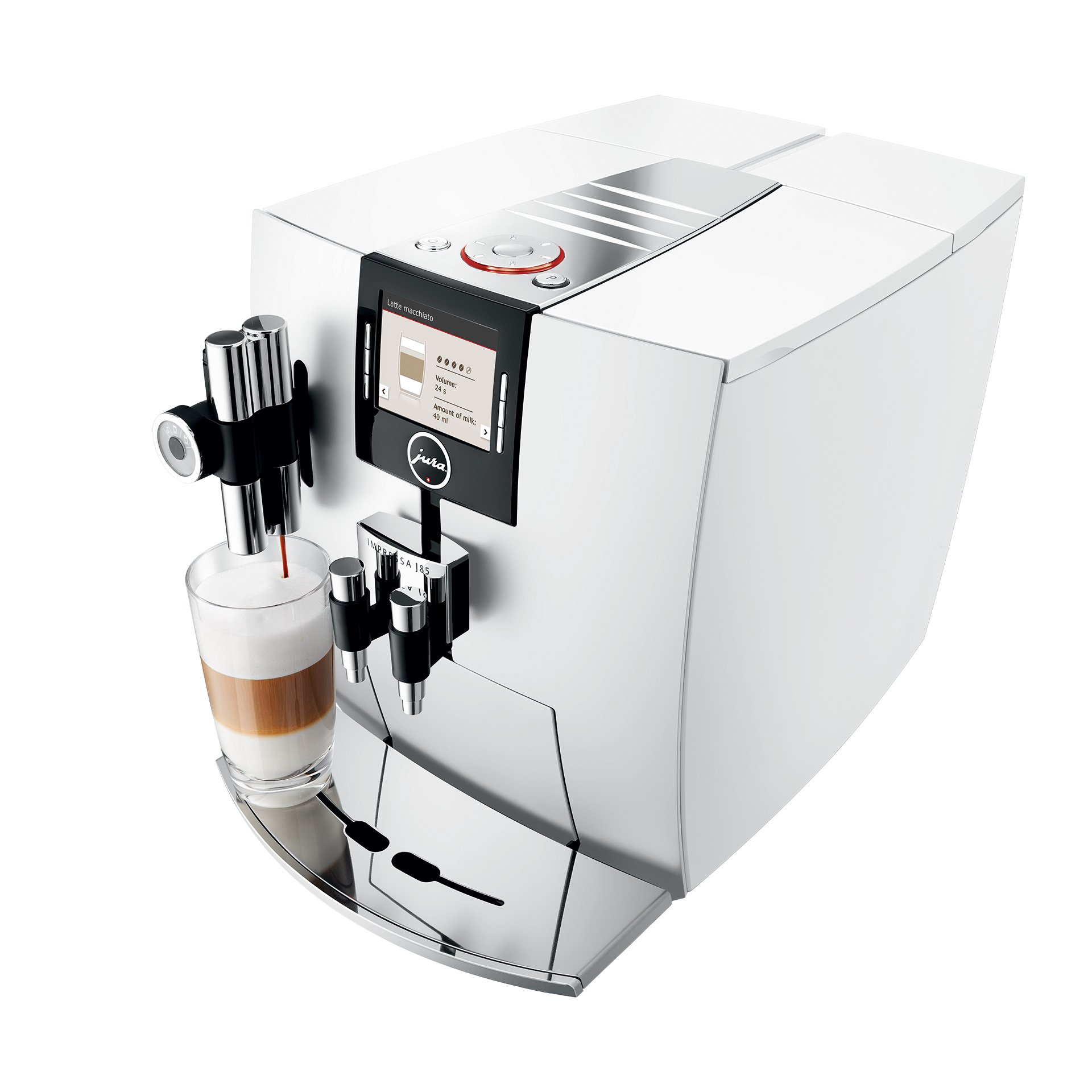 Jura J85 - coffee makers (freestanding, Espresso machine, Coffee beans, White, TFT, Cappuccino, Coffee, Espresso, Hot water, Latte macchiato, Ristretto)
