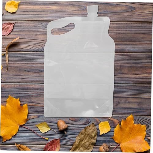 Miniatura 7 de BESPORTBLE 3 unids 2L reutilizable bolsa contenedor de agua portátil de emergencia jarra de agua bolsa de agua plegable al aire libre bolsa de agua