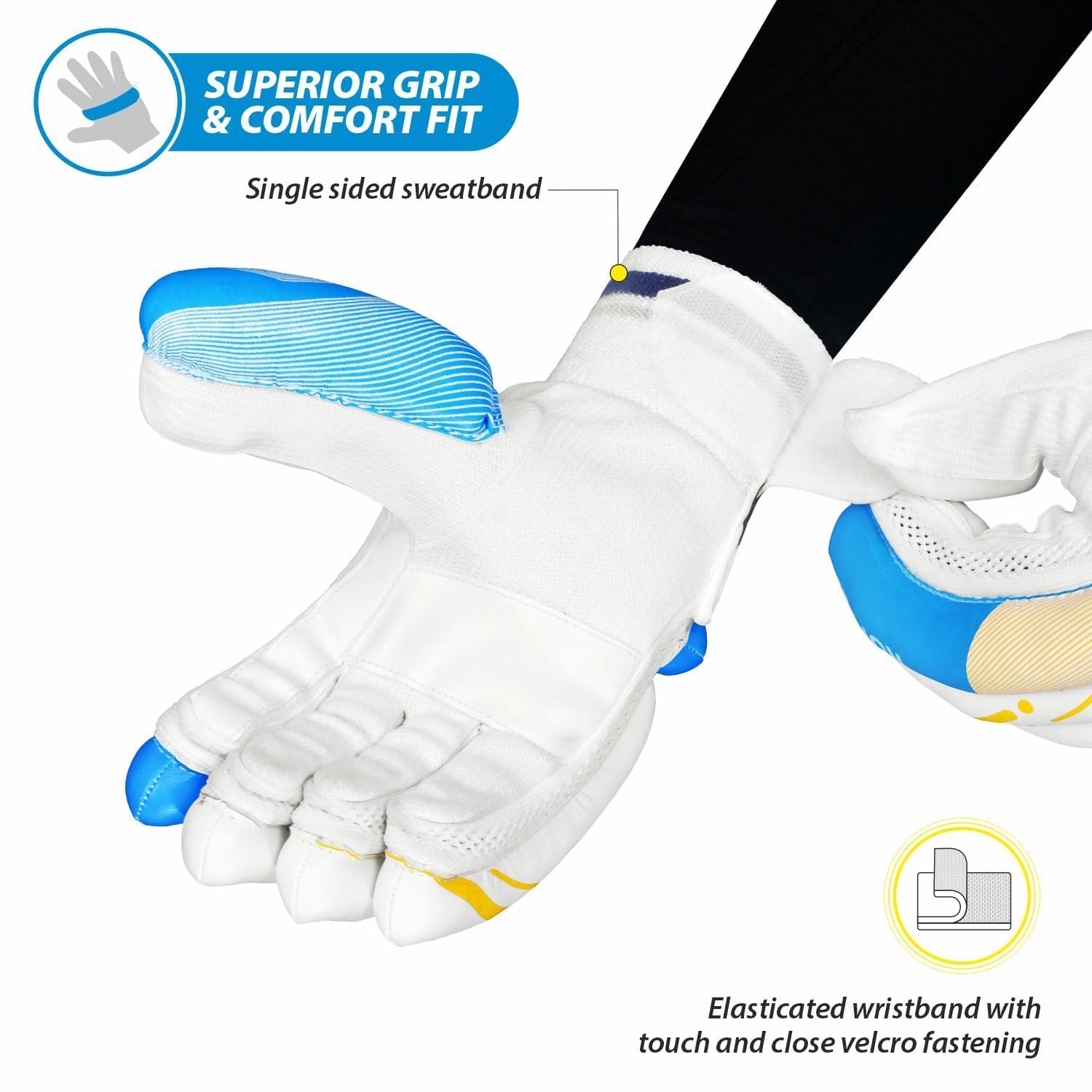 DSC Condor Ruffle Cricket Batting Gloves Multicolor Mens Right-Hand