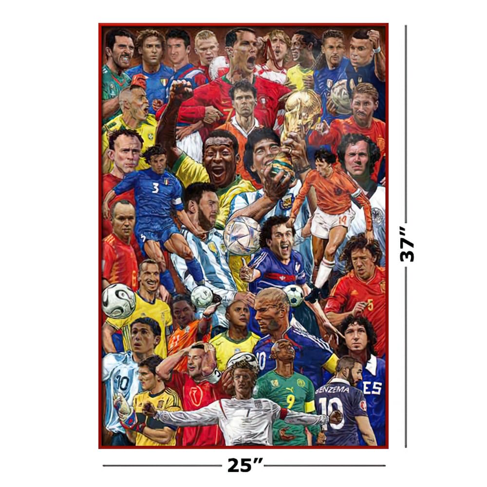 Amazon.co.jp: サッカーレジェンド - フレーム付きスポーツポスター