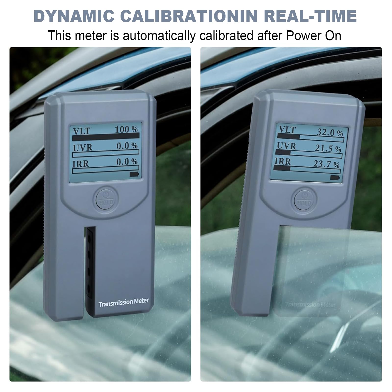 Misuratore di tinta LCD portatile, calibrazione automatica, misura la trasmissione VL/UV/IR e il rifiuto per la pellicola solare della finestra
