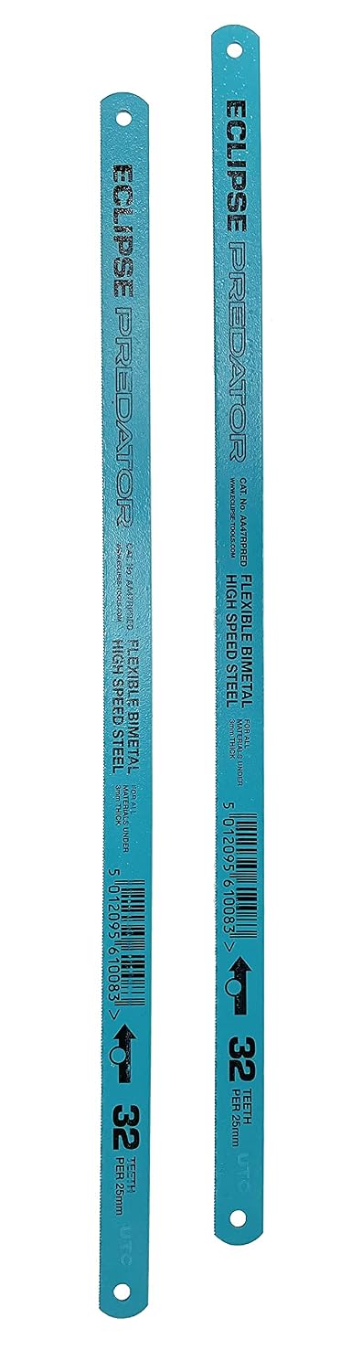 Eclipse Professional Tools 71-432RPRED Predator Bimetal 32TPI Hacksaw Blade Twin Pack