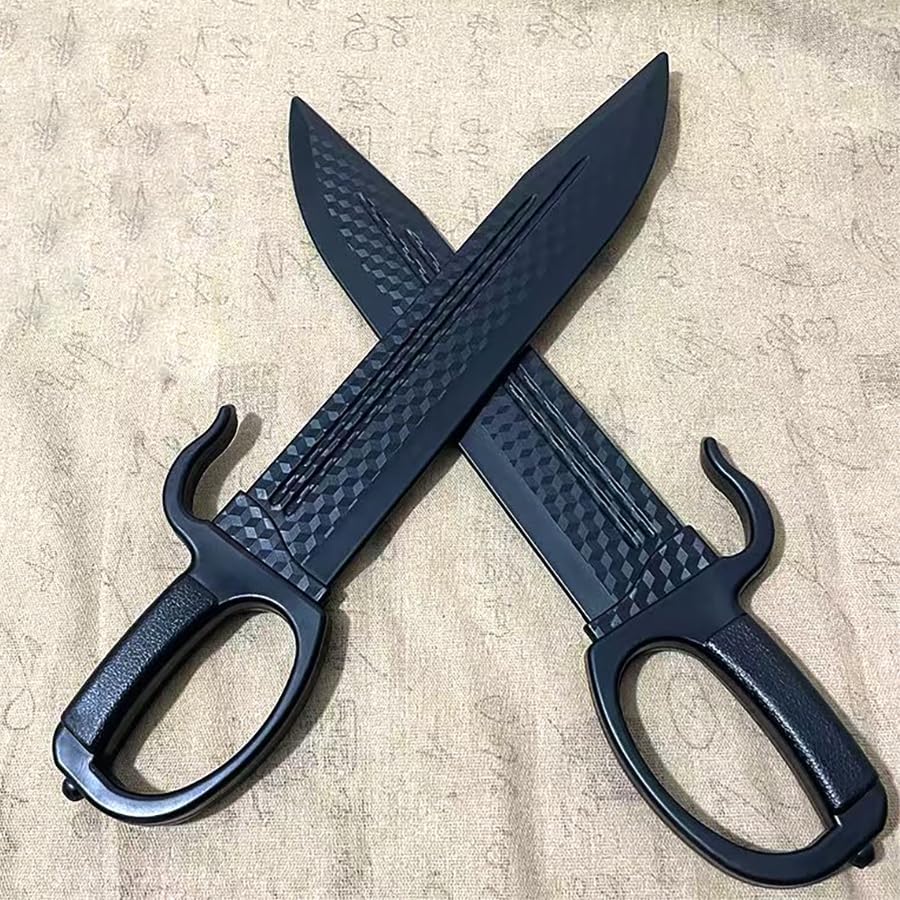 Training Butterfly Swords, 18 Inch Plastic Practice Blades, Black...