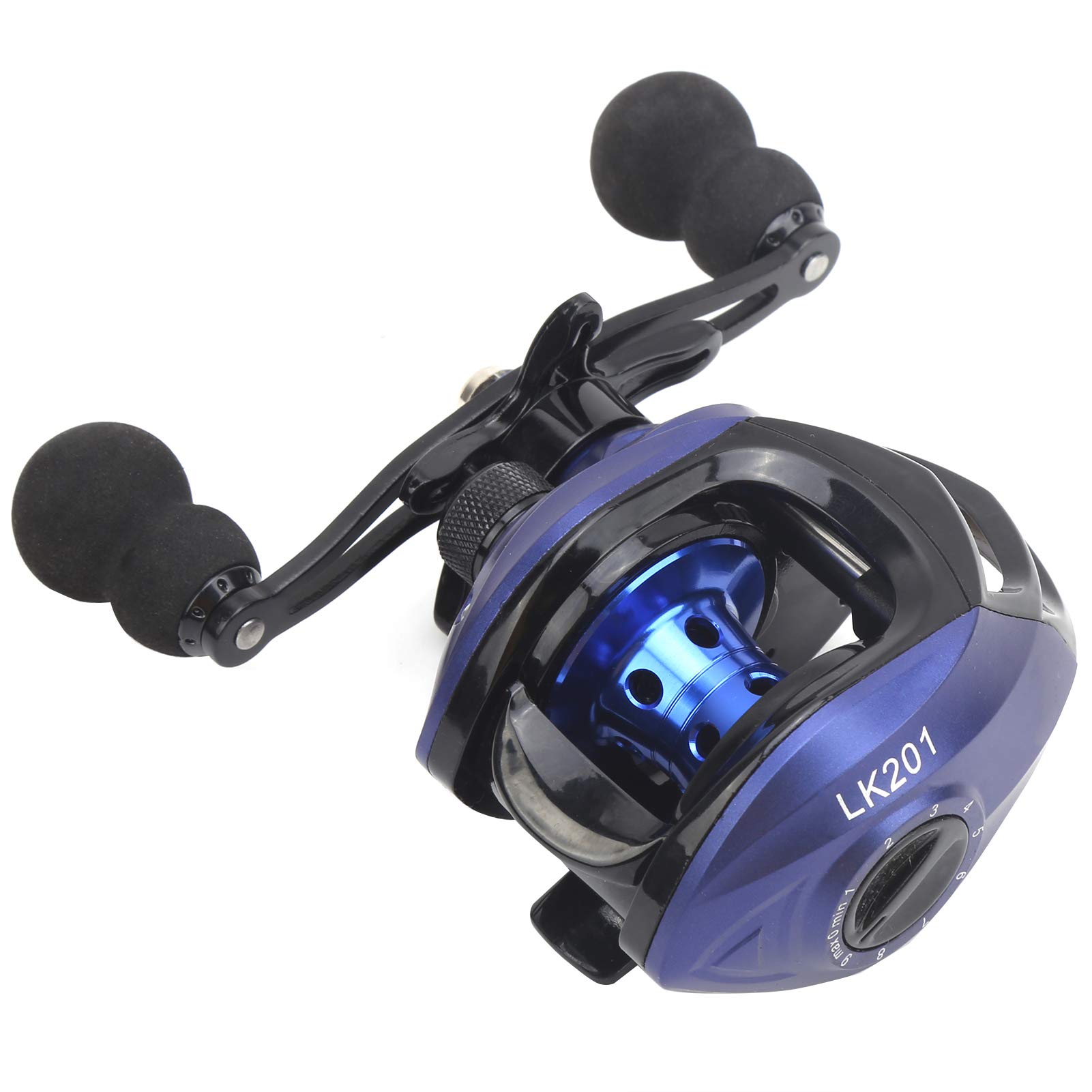 Mulinello da Baitcasting Ad Alta velocità 17+1 Cuscinetti per gli Appassionati di Pesca Blu 1 Pezzo
