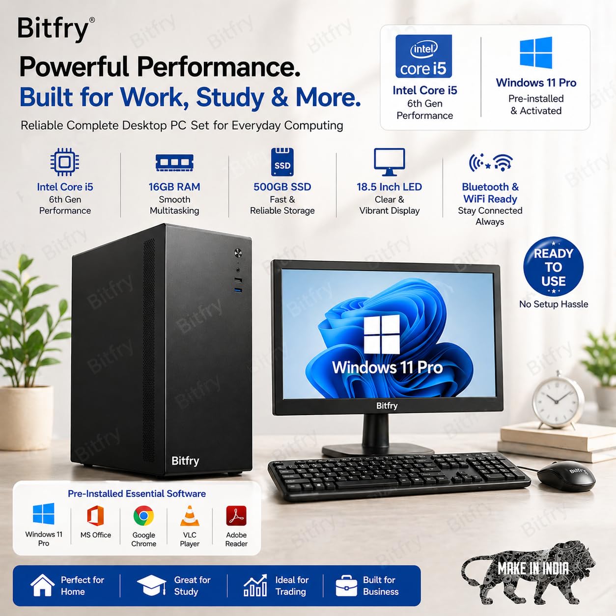 BitFry Core i5 6th Gen | 16GB Ram | 512 GB nVME SSD | 18.5 Inch