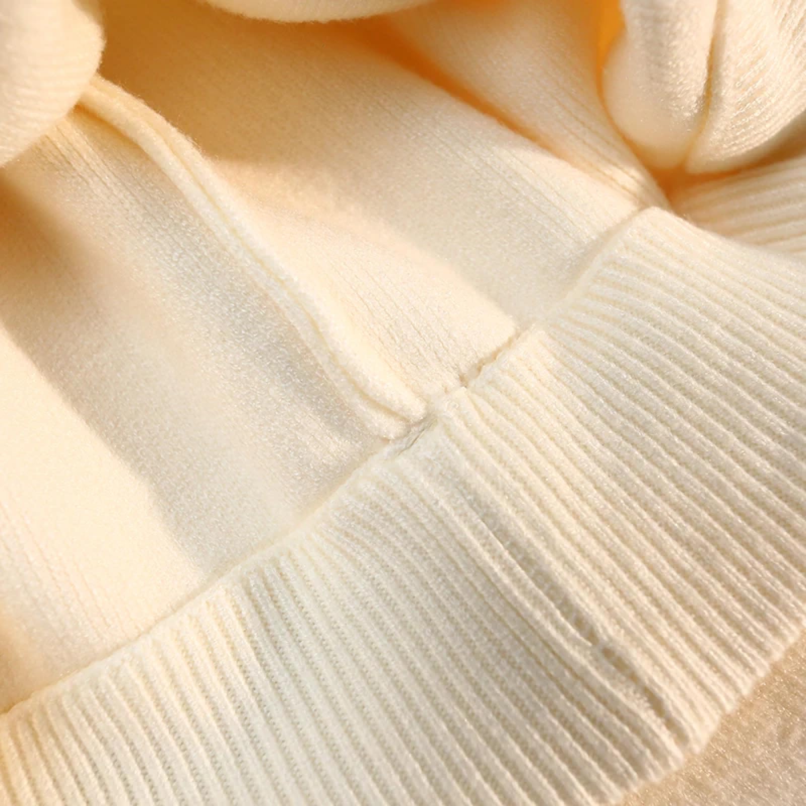 OLEETS Strickrock Für Damen - Herbst Winter Koreanischen Stil Stricken Rock Frauen Elastische Hohe Taille Mode Büro Arbeit Schlank Rock Lange Warme Elegante Einfache Kleidung