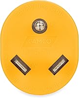 Vista 7 de Adaptador eléctrico Camco PowerGrip 30AM15AF para cámper y caravana, cuenta con conexiones macho de 30 amperios y hembra de 15 amperios, diseñado
