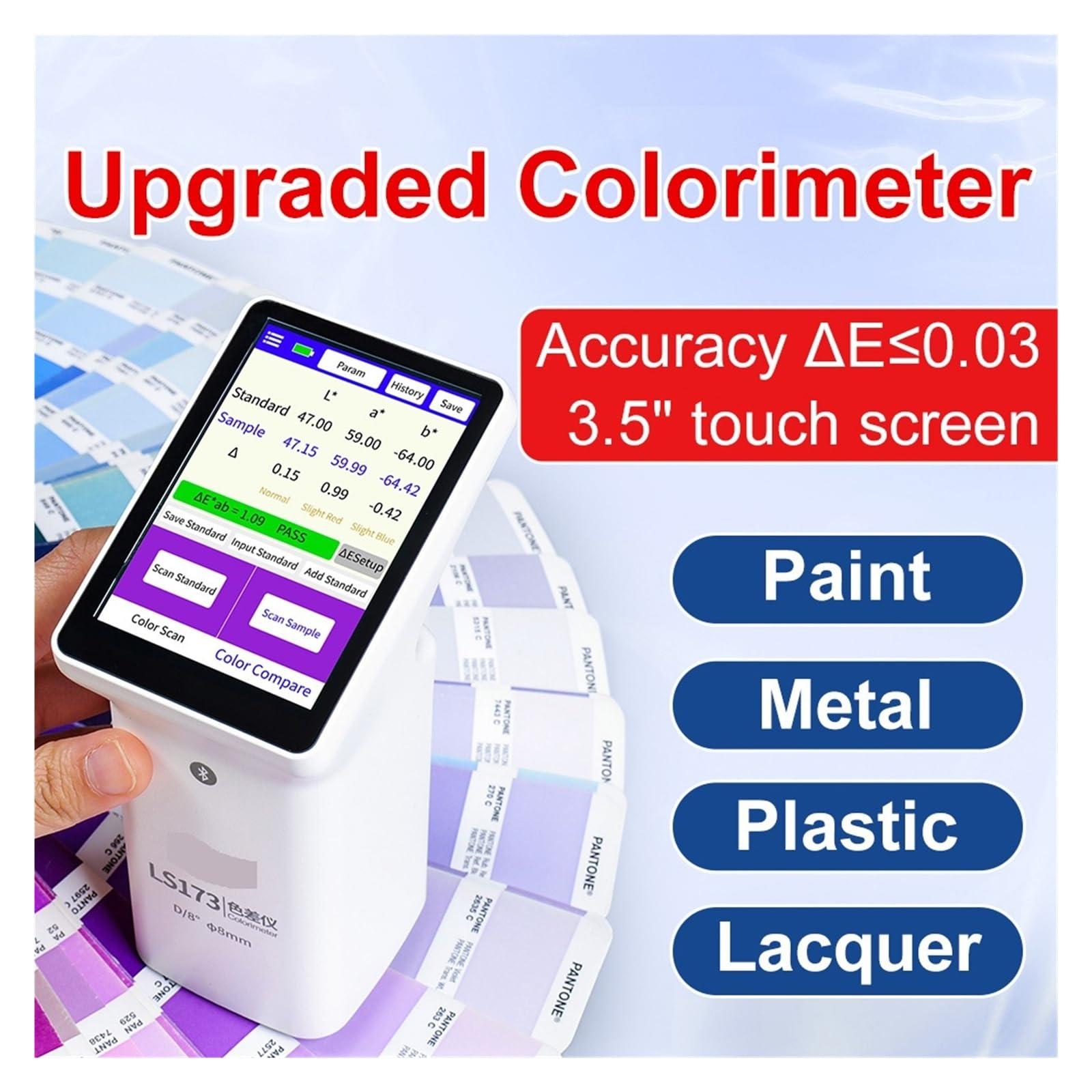 LS173 Colorimetro digitale D/8 CIE Lab Analisi del colore RGB Operazione veloce