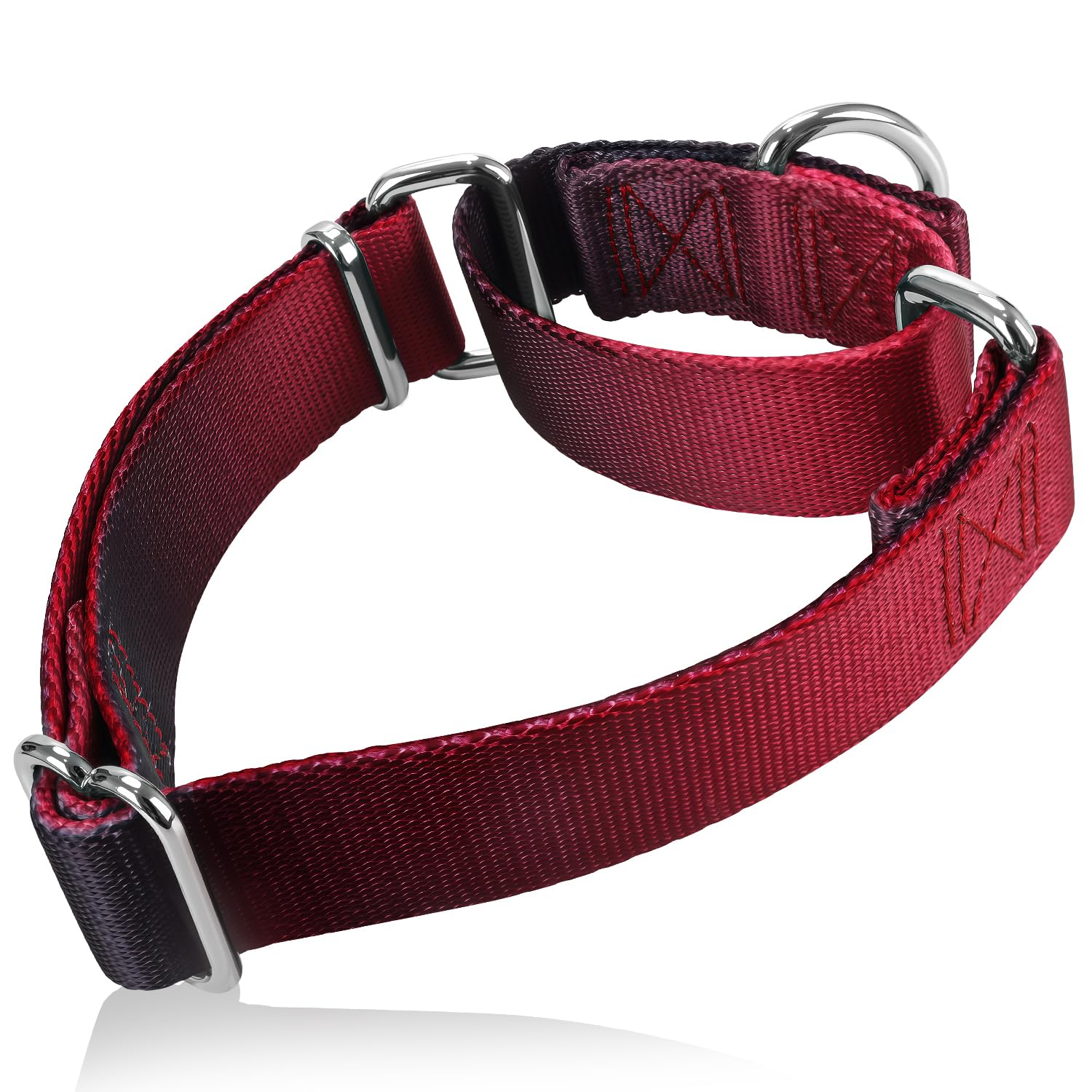 Axdvk Martingale Dog Collar Colorful Gradient Fashionable - Anti-Escape Soft Durable Pets Collar for Walking Training Outdoor Daily Use -Large, Burgundy — image 1