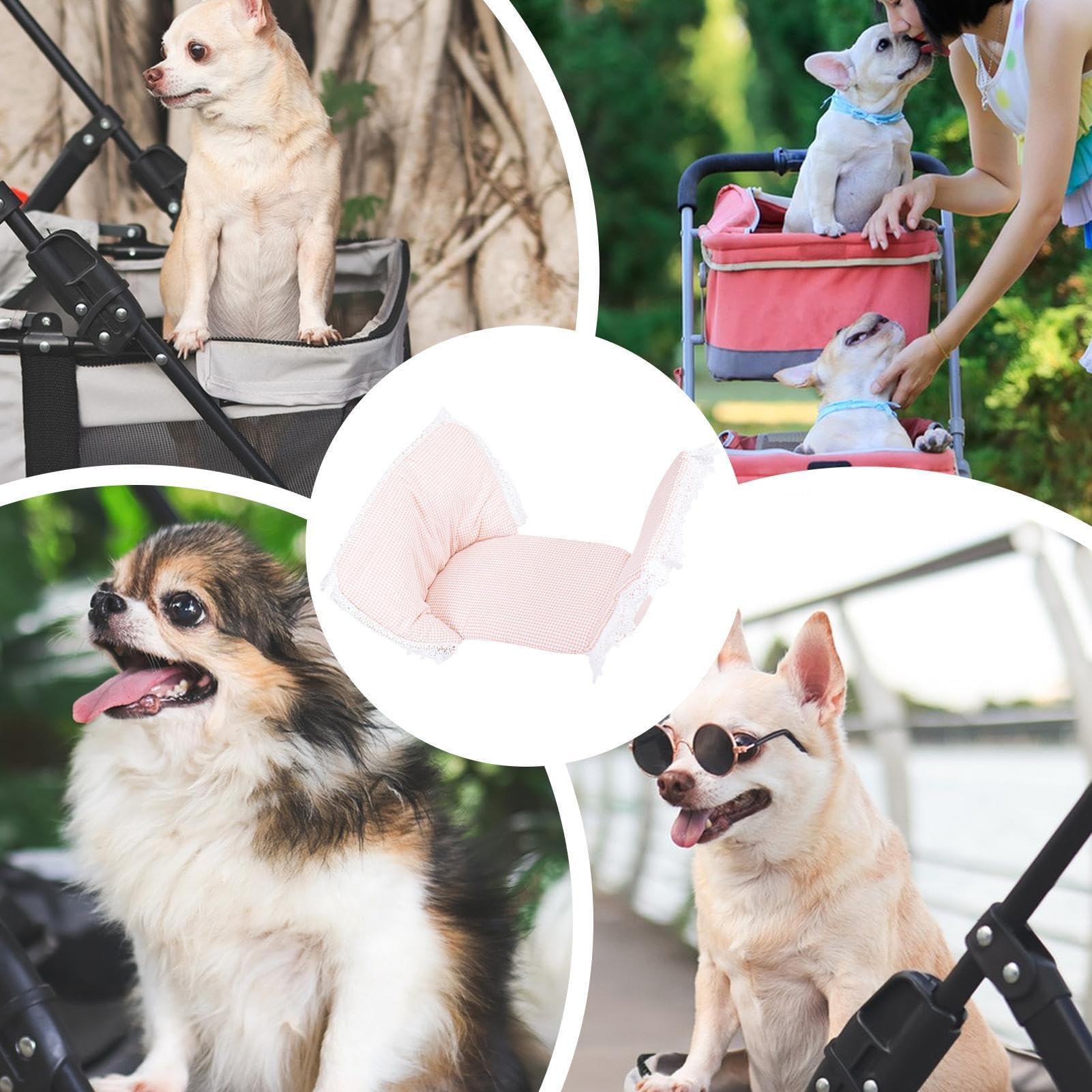 Cuscino per passeggino per animali domestici, morbido tappetino rimovibile in peluche per cani, gatti, cuccioli, gattini, accessorio portatile anti-sporco per il comfort del passeggino