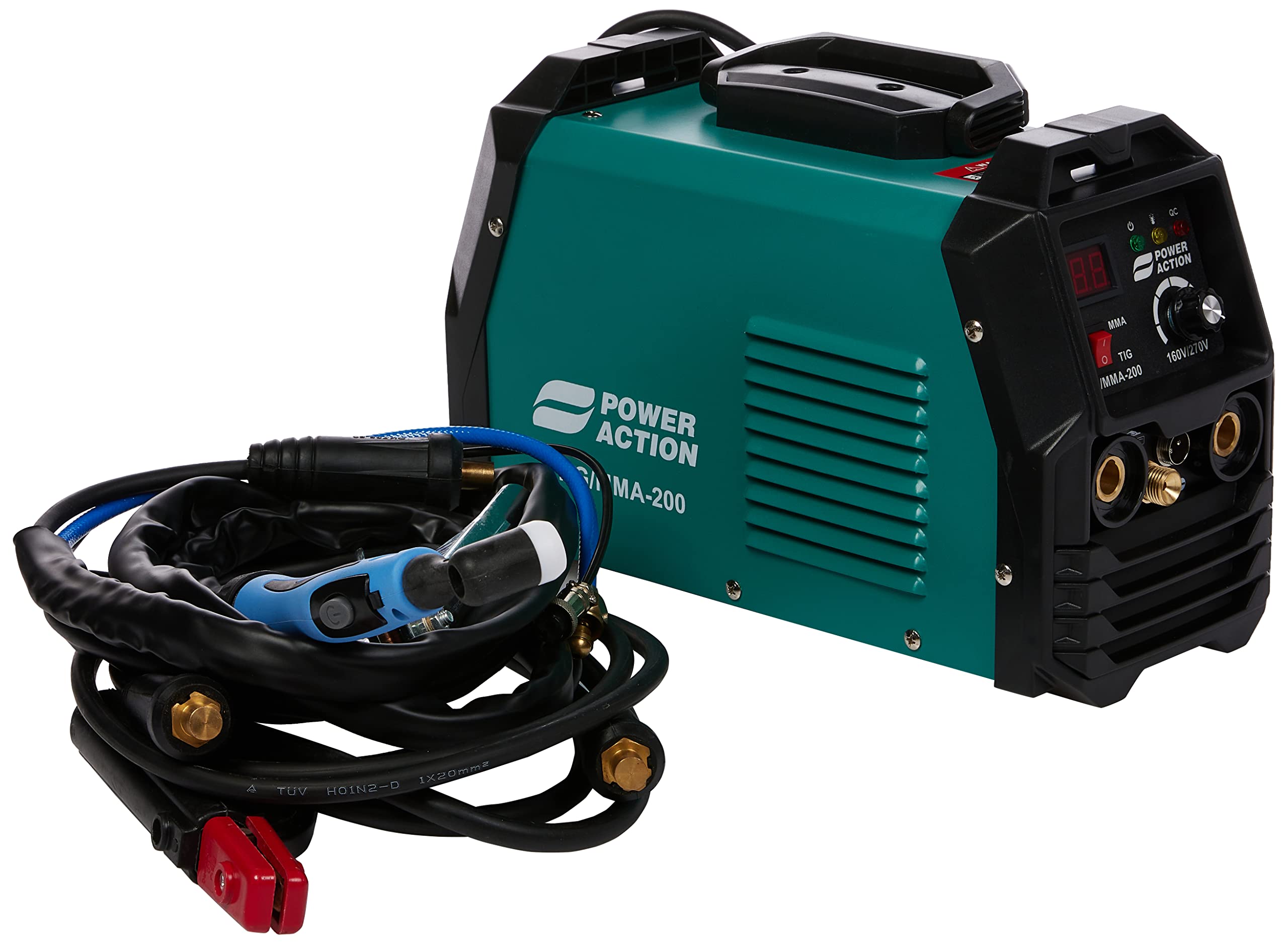 Sulfur Sulfar IGBT Welding Machine TIG/MMA200 Voltage 160-240V-50Hz No Load 60V, Current Range 20-200A Max Input Current: MMA: 28A TIG: 19A With 2 In 1 Function TIG & MMA (TIG/MMA200, Green)