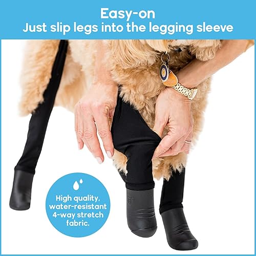 Miniatura 7 de Walkee Paws Leggings de lujo fáciles de poner para perro, vistos en Shark Tank, botas de nieve para perro para invierno, lluvia, humedad y nieve,