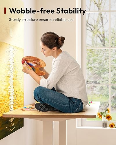 Miniatura 8 de SANODESK Standing Desk Height Adjustable Electric Stand up Desk 63x32 Inches Sit Stand Home Office with Splice Board, White FrameWhite Wood Grain