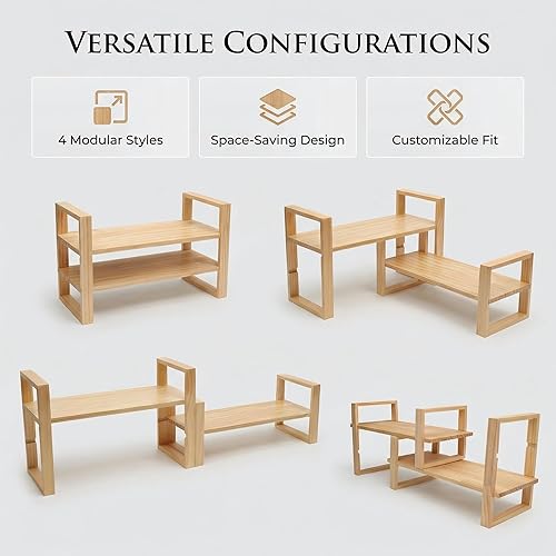 Miniatura 3 de Estante organizador de escritorio, no necesita montaje, soporta 130 libras para organizadores de escritorio y accesorios, estantería de esquina para