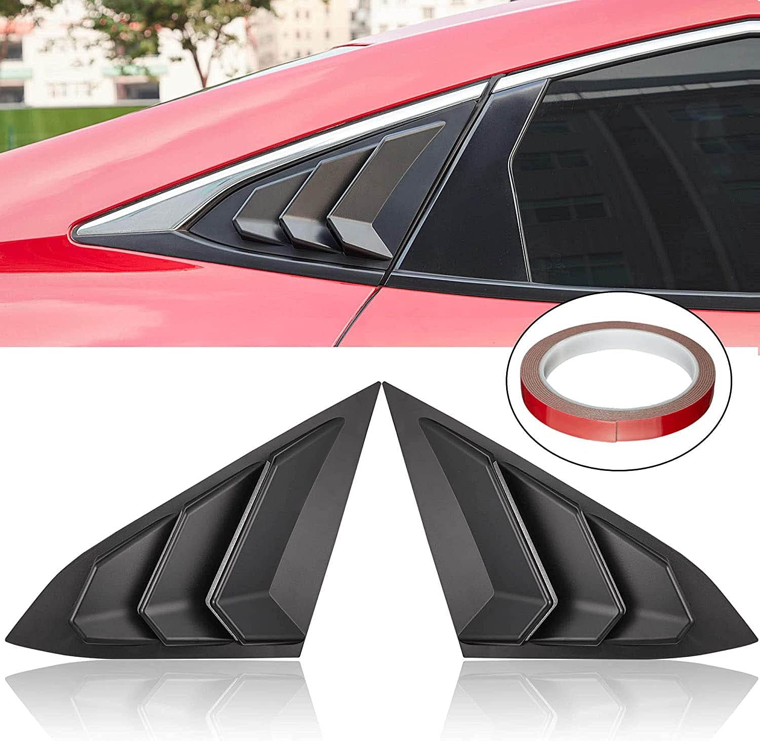 DLOVEG Rear Side Window Louvers Compatible For Honda Accord 2022 2021 2020 2019 2018 Accesories Sport Style Air Vent Cover Compatible For 10th Gen - View #7