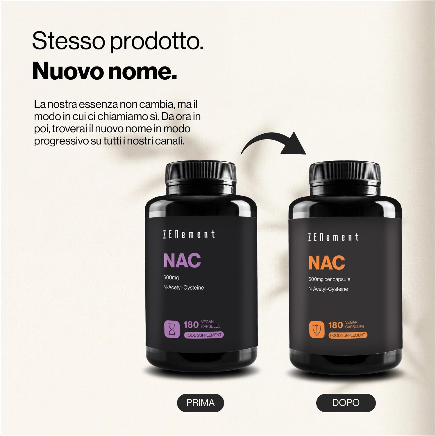NAC N-Acetilcisteina 600 mg - 180 Capsule Vegane | Scorta per 6 Mesi | Alta Purezza e Biodisponibilità | Senza Additivi | Vegano | Zenement