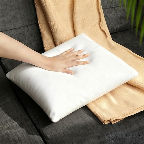 Miniatura 7 de AzulHome Relleno de almohada de 18 x 18 pulgadas, almohadas de exteriores, resistentes al agua, relleno de cojín de forma cuadrada para jardín,