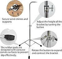 Vista 4 de TNZMART Campanillas de viento de una fila con soporte de trípode de 25 tonos y 36 tonos, con altura ajustable, campana de instrumentos de percusión