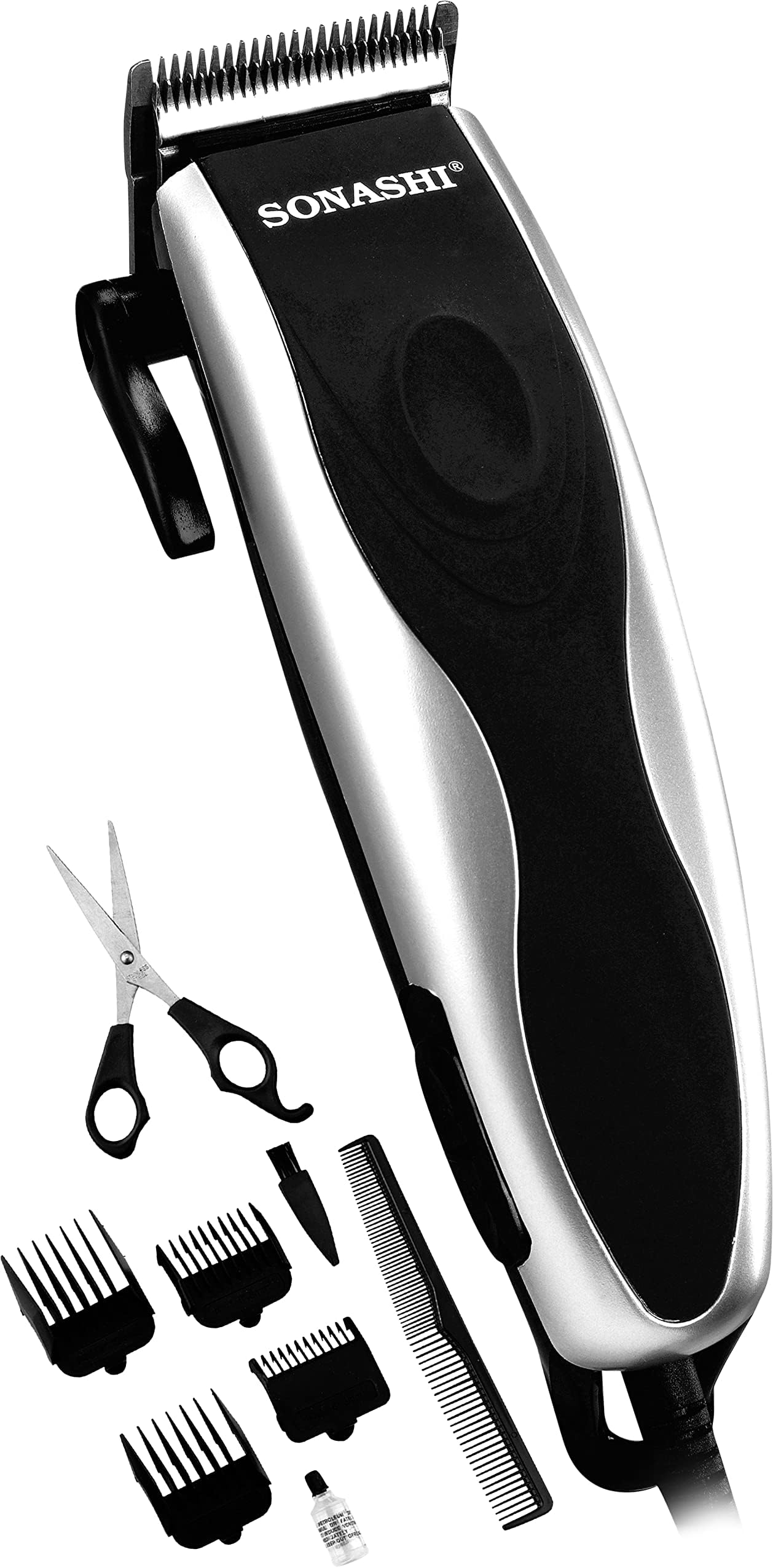Sonashi Hair Clipper for Men SHC-1001โ 9W Powerful Hair Clipper with Precision Cutting Blade, Magnetic Motor, 7 Accessories | Personal Care Appliances