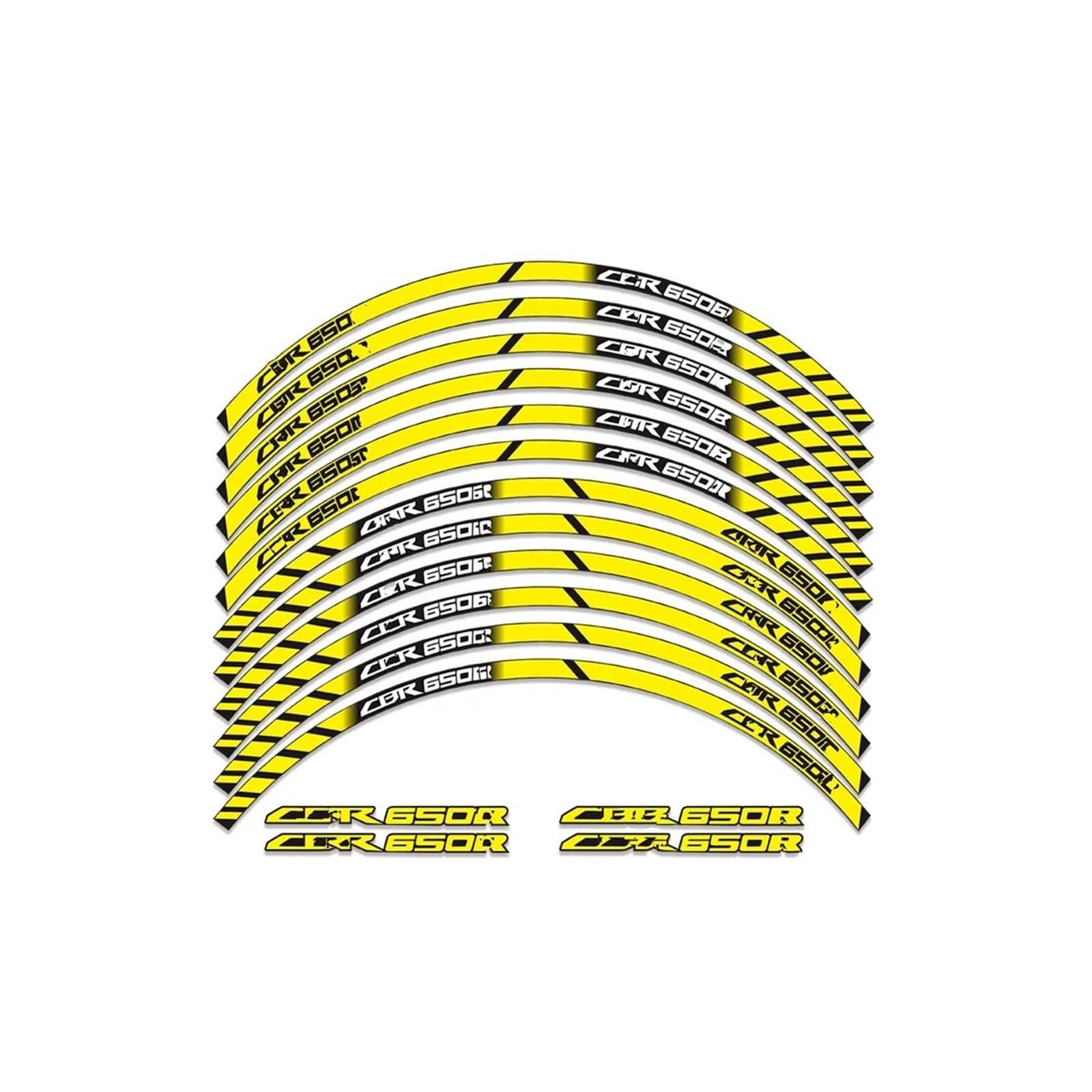 Motorradaufkleber Moto Radnabendekoration Aufkleber Außenfelgenstreifen Reflektierende Aufkleber Aufkleber Für CBR650r Für CBR 650r(Reflective Yellow)