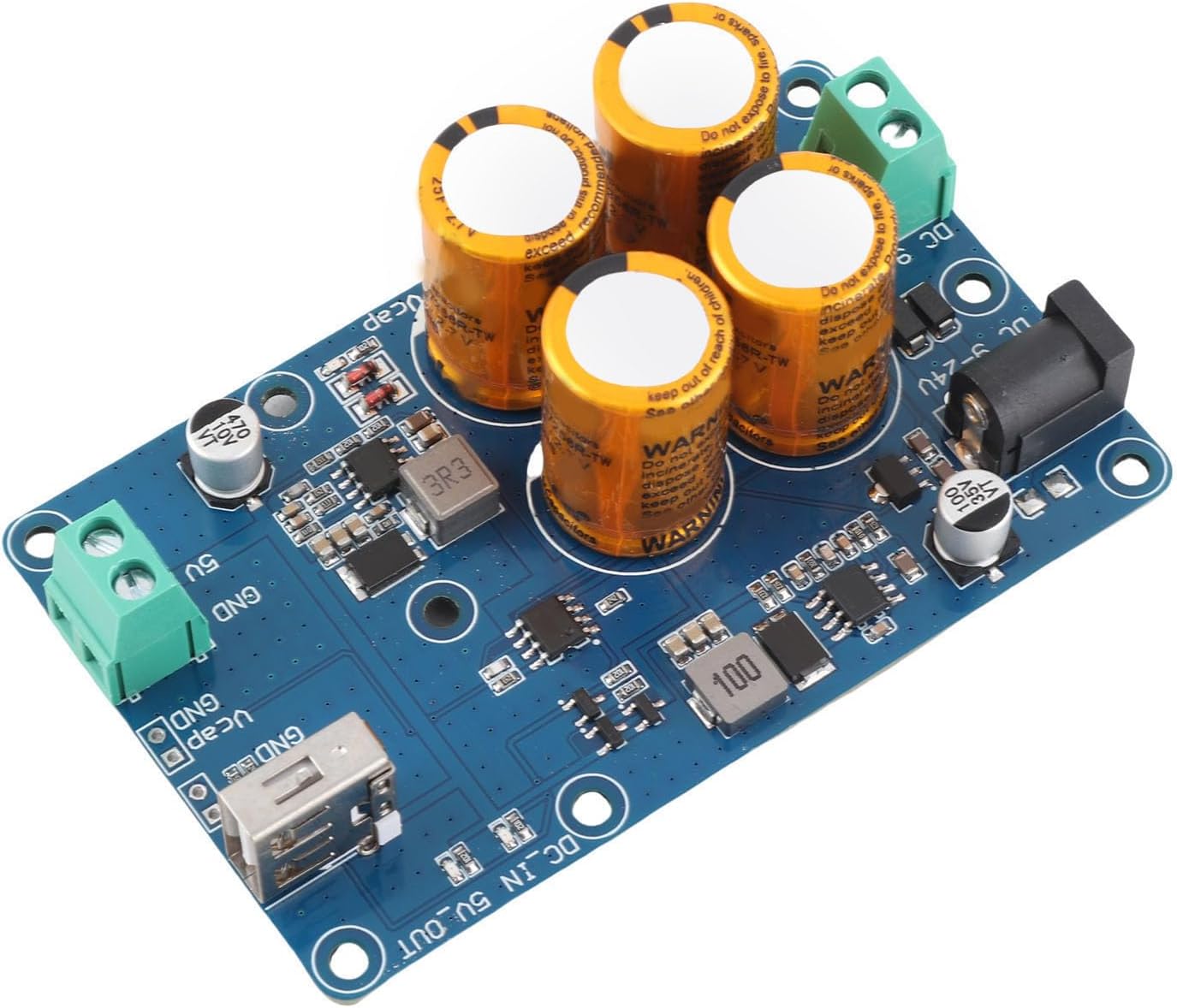 Super Capacitor UPS Power Supply for RPI with 10-60s Power Down Endurance Data Save Plus Compact Size and Lightweight Design, Super Capacitor Uninterruptible Power Supply (4S)