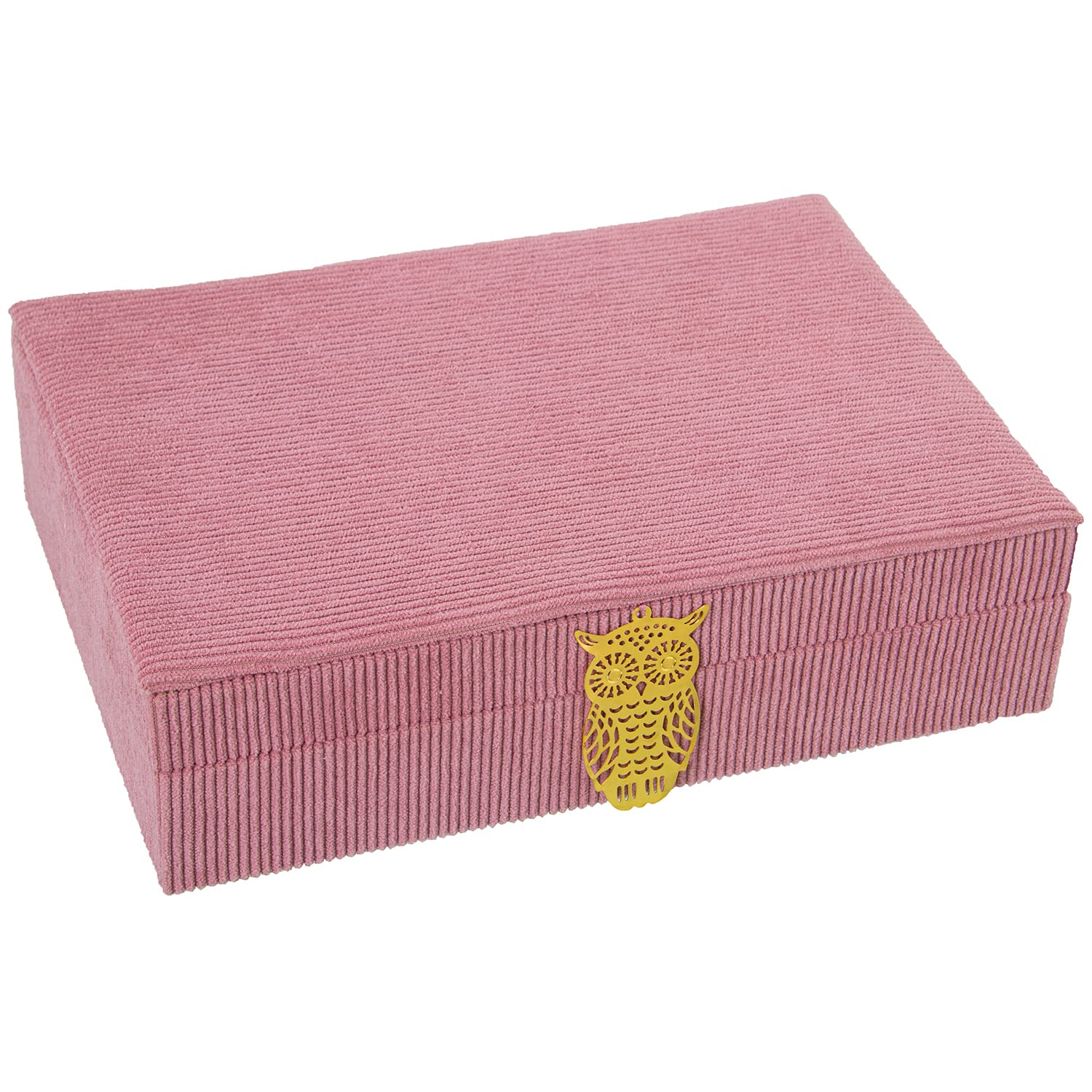Boîte à bijoux velours rose anti-rayures pour ranger ses colliers