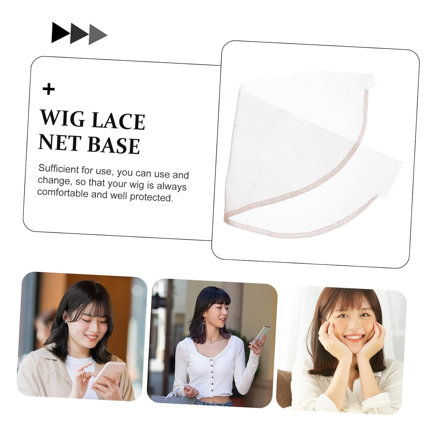 4pcs Lace Net for Making Wigs, Wig Frontal Accessory