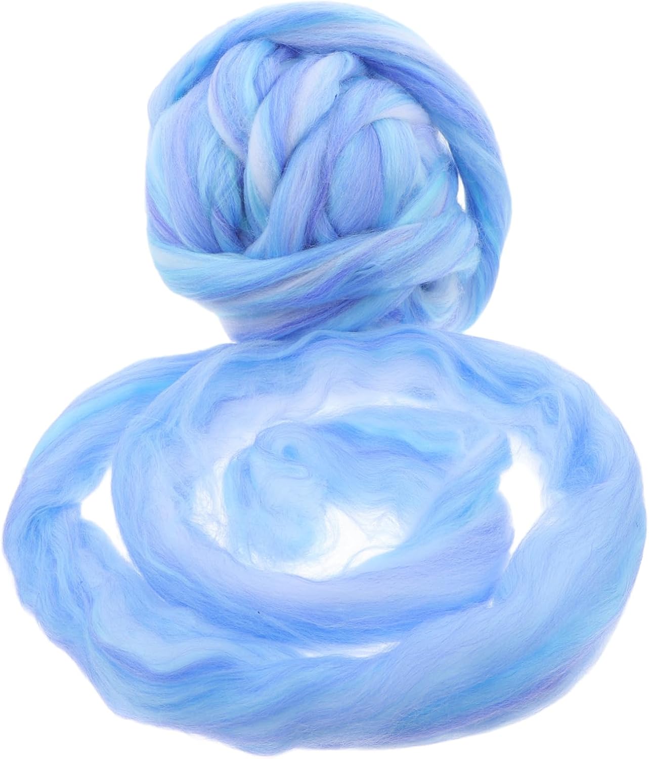 1Pack Faux Wool Roving for Needle Felting Soft and Colorfast Crafting Material for DIY Projects for Dryer Balls Weaving and Home Decorations