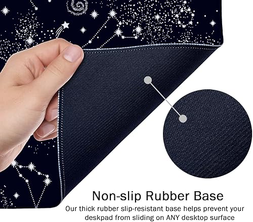 Miniatura 6 de SSOIU Alfombrilla de mouse extendida para juegos (35.5 x 15.7 pulgadas), alfombrilla de mouse con base de goma grande y estable con bordes cosidos