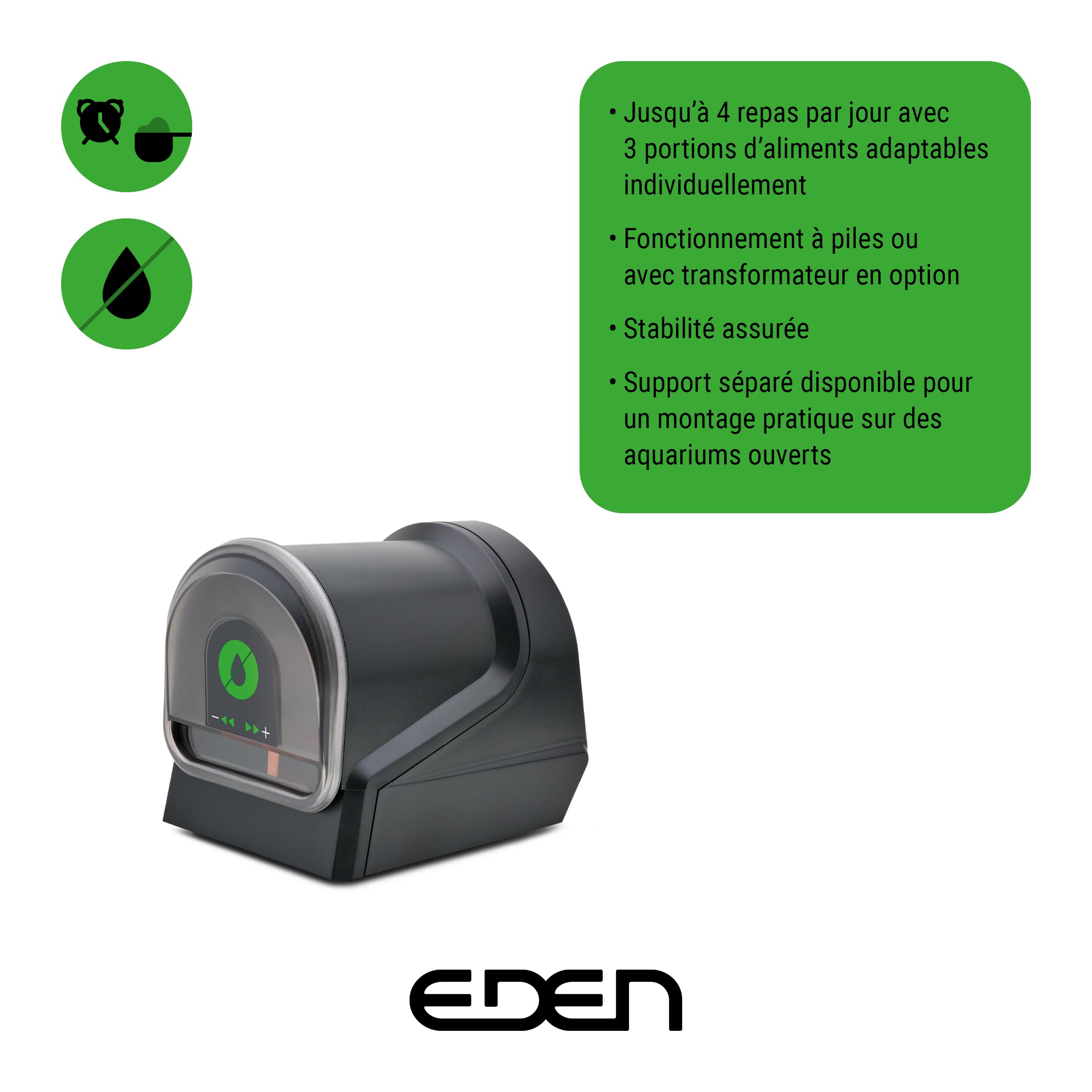 EDEN MAG 4 x 3 Distributeur Automatique de Nourriture pour Poissons